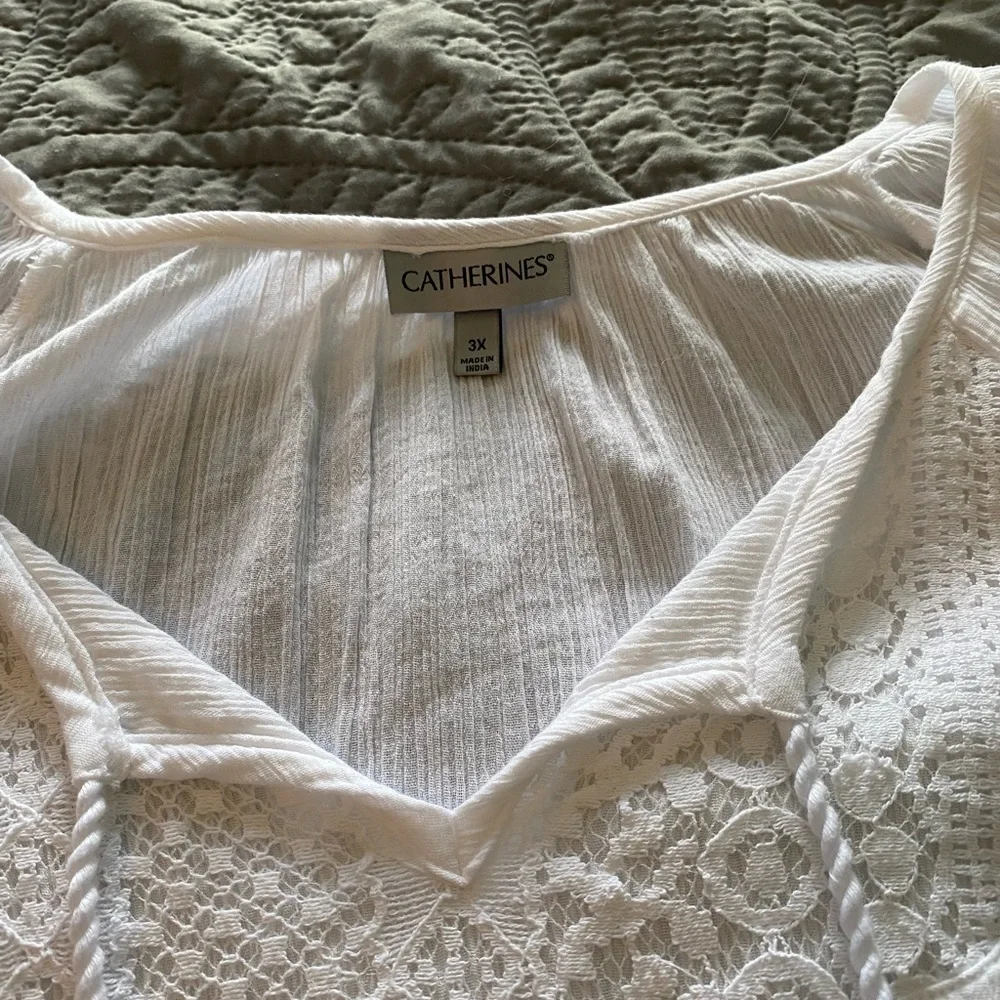 Catherines 3x Gauze Peasant Blouse - Picture 4 of 5